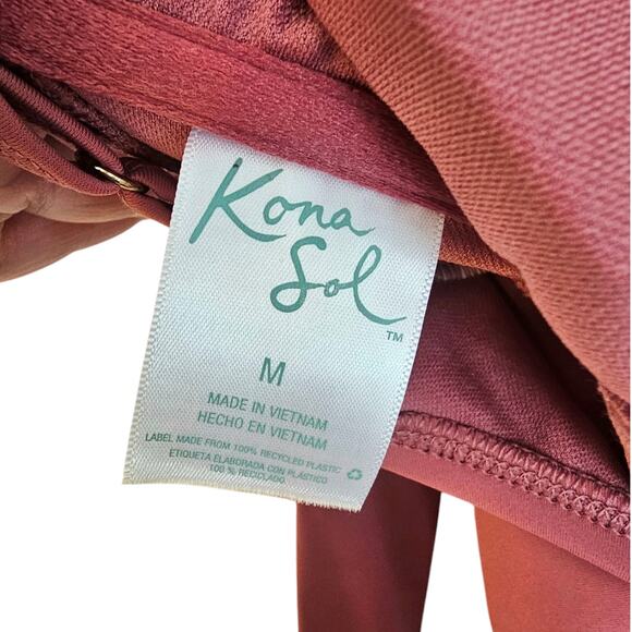 Kona Sol Pink One Piece Swimsuit with Ruffles - Picture 8 of 8